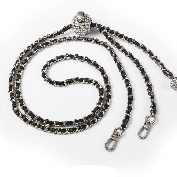 New Luxury Bag Replacement Adjustable Rhinestone Chain Shoulder Strap - Picture 5 of 12